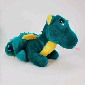 Vintage 1987 Dakin Fun Farm 16" Green Puff The Magic Dragon Plush Toy